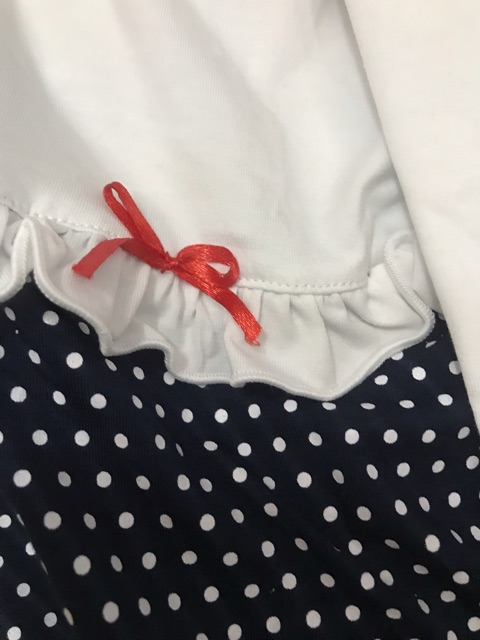 Body liền tất cotton phối màu xinh xắn 6-8kg