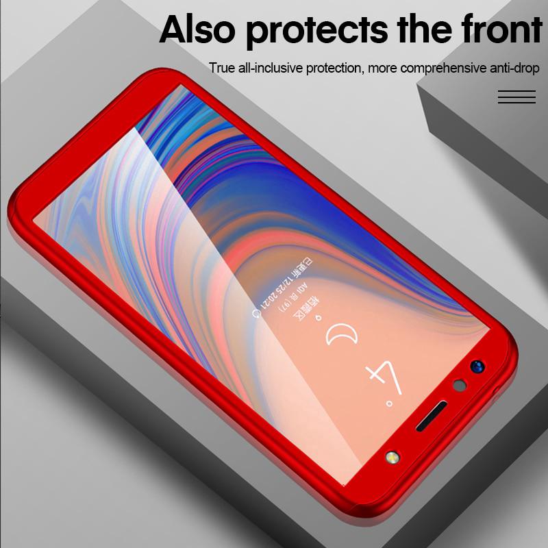 Ốp điện thoại bảo vệ 360 độ cao cấp cho Samsung Galaxy A9 A8 A7 A6 Plus 2018