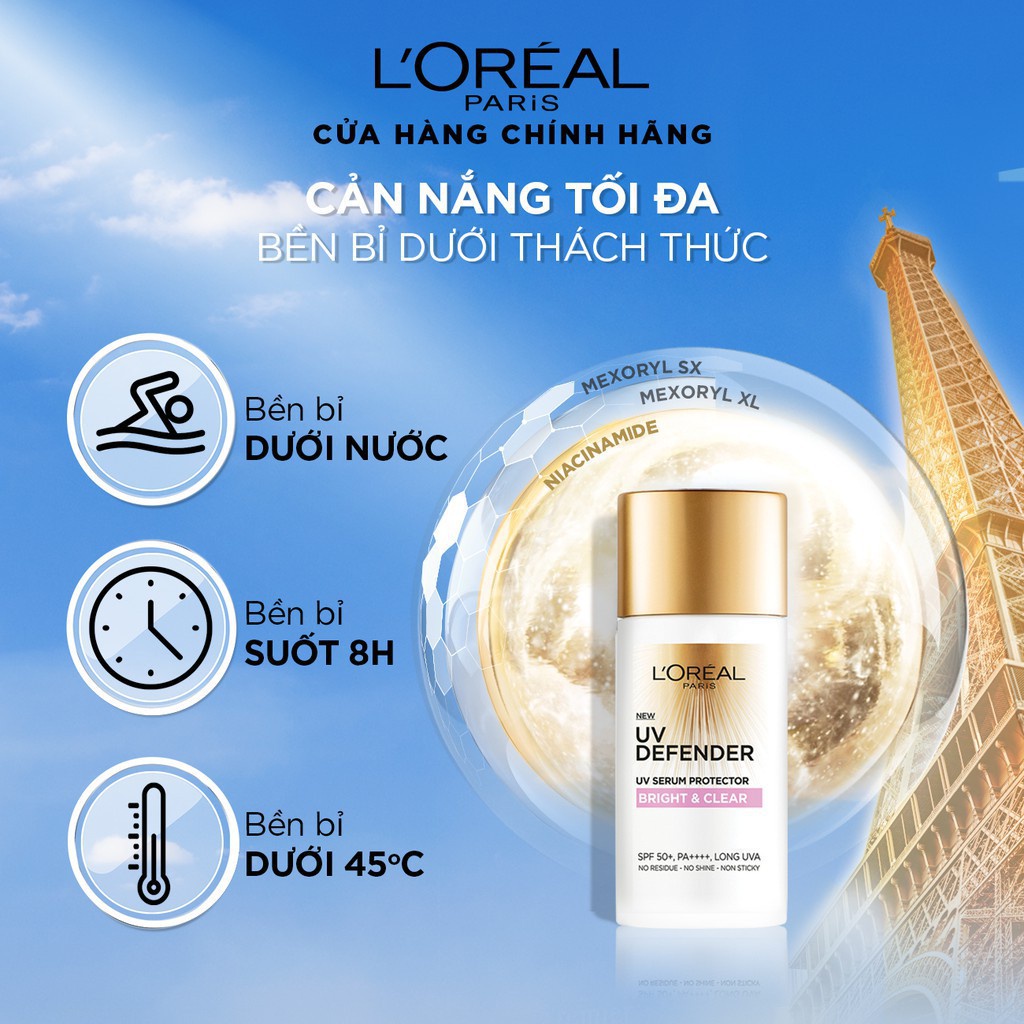 [CHÍNH HÃNG] Kem chống nắng mịn nhẹ bảo vệ da chống lão hóa L’Oreal Paris UV Defender 50ml​