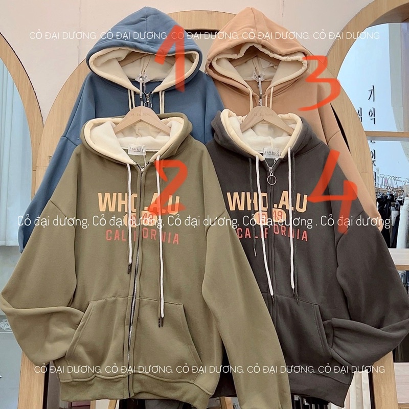 áo khoác nỉ 2 mũ WHO