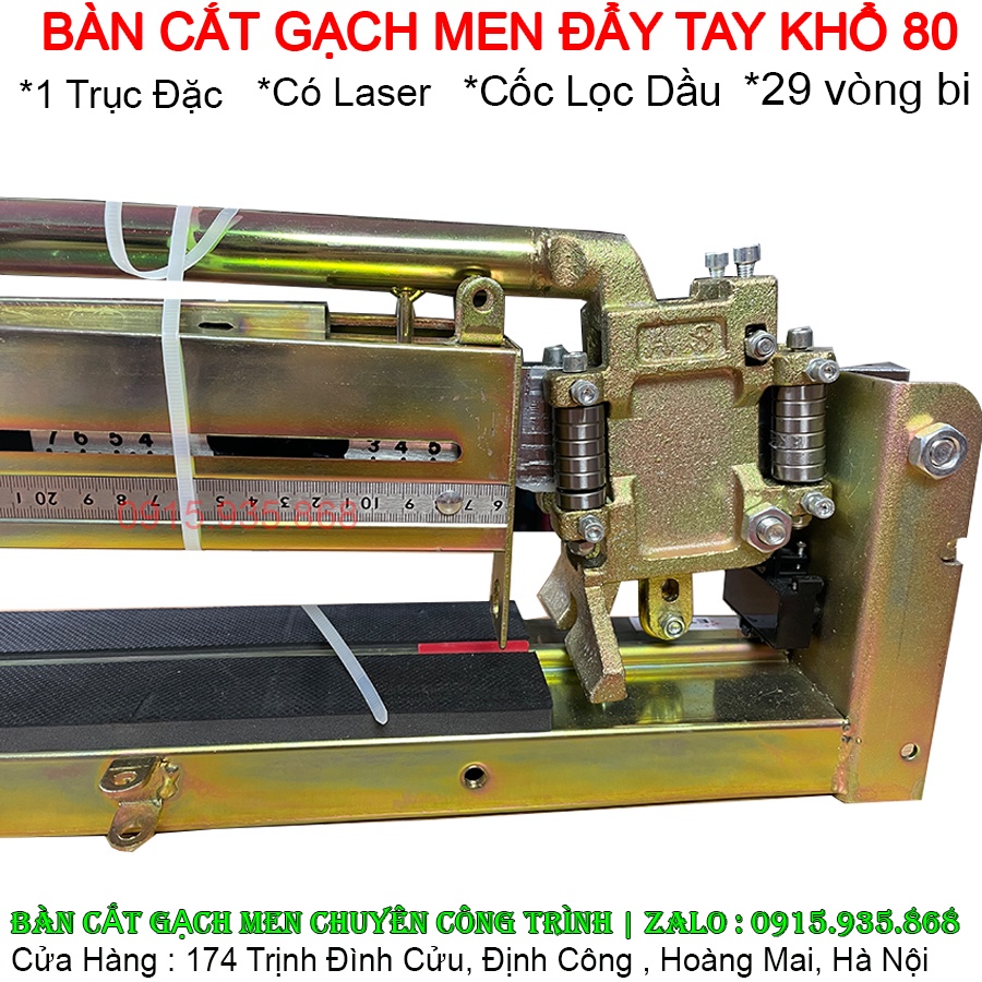 Bàn cắt gạch men khổ 80 etop. 29 vòng bi , có laser, cốc lọc dầu, Electric Tool
