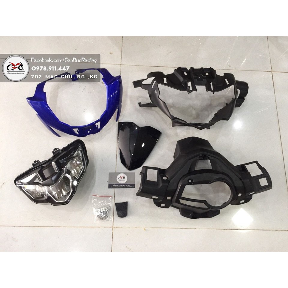 BỘ ĐẦU ĐÈN EX150 2019 GẮN CHO 2015 - MÀU XANH DƯƠNG