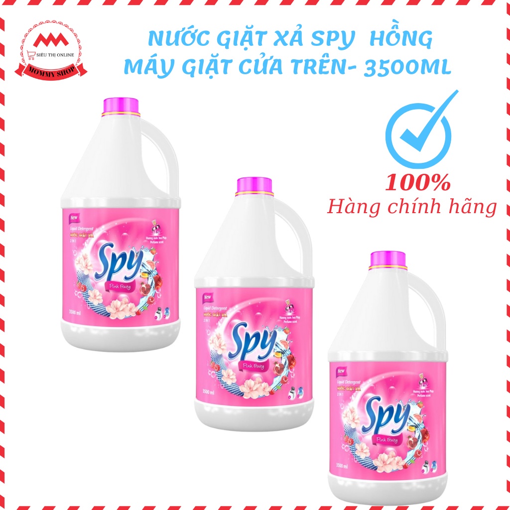 Nước giặt xả, Giặt xả SPY lồng đứng 2 trong 1 Hương nước hoa PHÁP SP000080  Can 3.5 lít  lưu hương trong vòng 7 ngày.