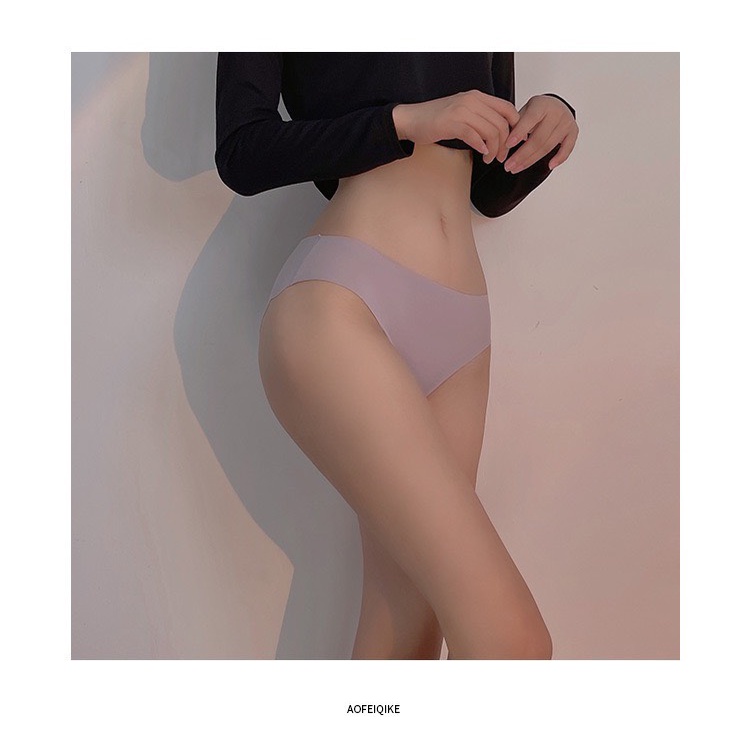 Quần Lót Nữ Đúc Su Lụa Thun Lạnh không đường may viền sóng gợi cảm tôn dáng sexy mã 0233