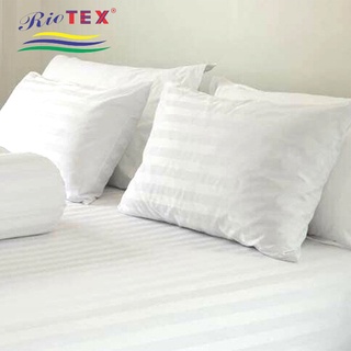 Vỏ gối, Riotex vải Cotton trắng sọc 50x70cm, 40x60, 35x105cm dành cho gia đình, Khách sạn