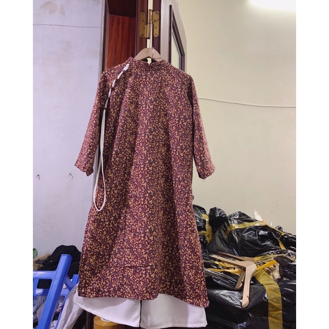 Áo Dài Hoa Nhí Kèm Quần