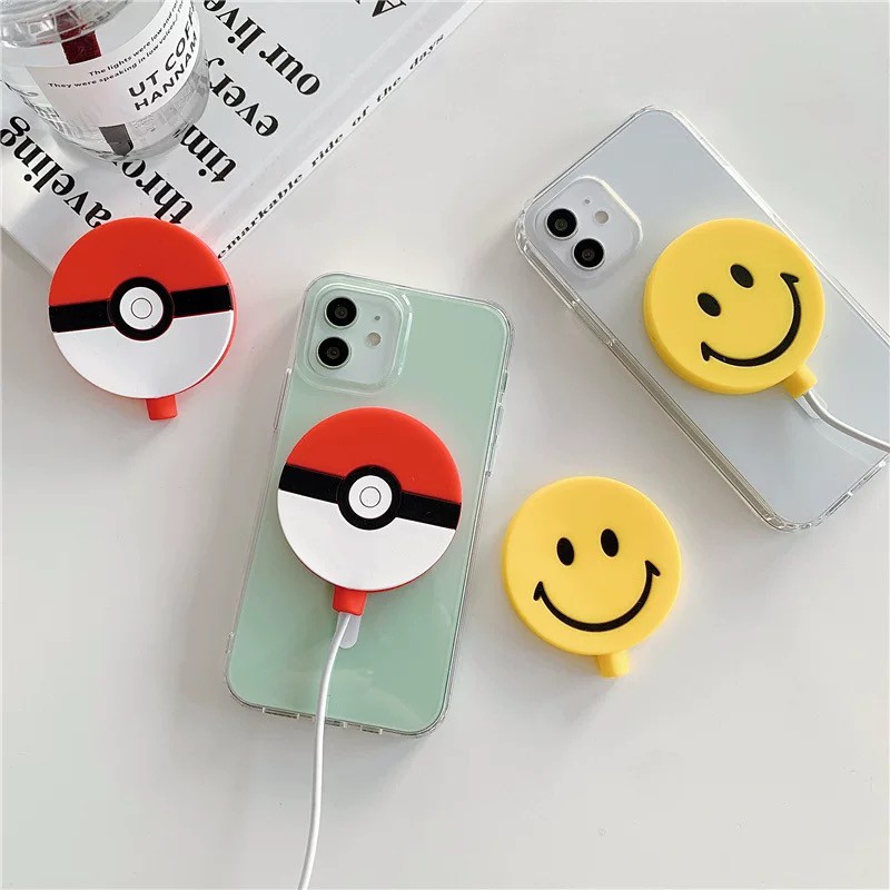 Đế Sạc Nam Châm Không Dây 15w Hình Quả Bóng Pokemon Cho Iphone 12 12 Apple 12 Magsafe