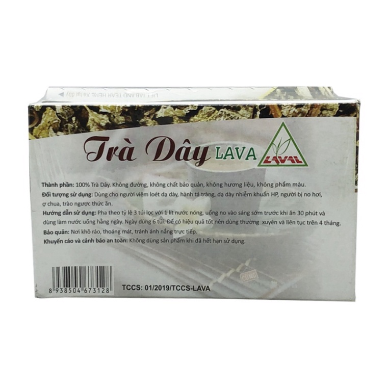 [Chính hãng] TRÀ DÂY LAVA - GIẢI PHÁP CHO VIÊM LOÉT DẠ DÀY VÀ KHUẨN HP - HỘP 30 GÓI TÚI LỌC