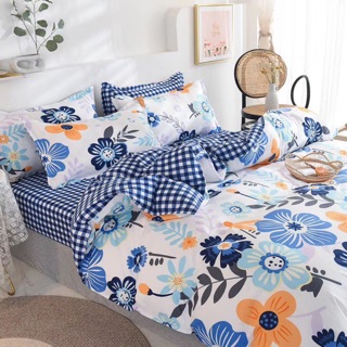 Bộ chăn ga gối cotton poly nhập khẩu nguyên bộ 100% y hình
