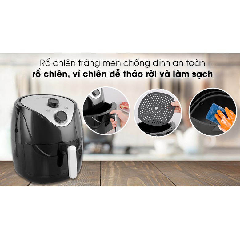 Sale Nồi chiên không dầu Rapido, công suất 1500W,dung tích 5.0-RAF5.0- Bảo hành chính hãng 1 Đổi 1 12 tháng