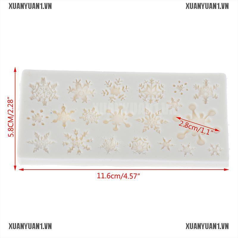 [XUANYUAN1] Khuôn Silicone Làm Bánh / Xà Phòng / Sô Cô La Hình Bông Tuyết