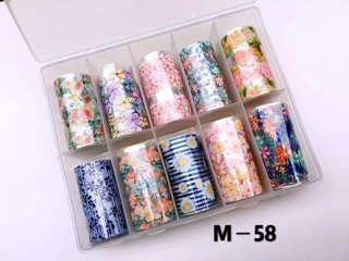 Foil hoa làm nail trang trí móng hot mới