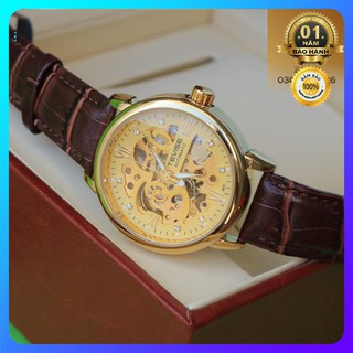 Đồng hồ cơ nam Tevise cơ tự động thiết kế lộ cơ 2 mặt nhìn máy cơ chuyển động cực đẹp mắt