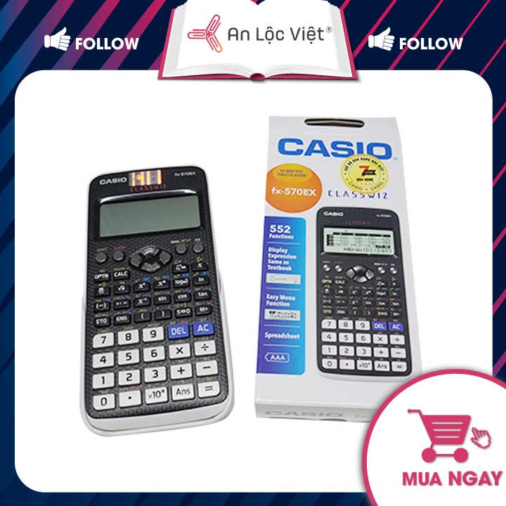 Máy tính Casio học sinh FX 570 EX chính hãng