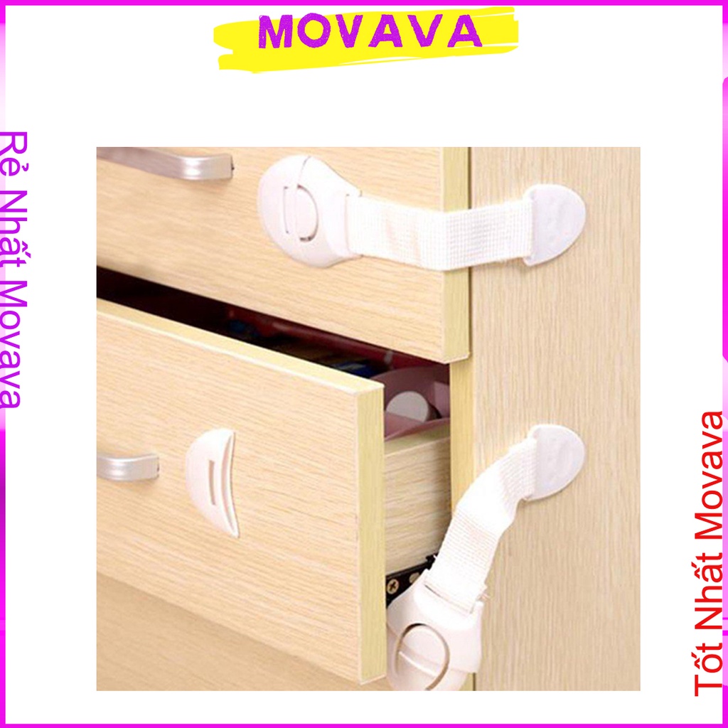 Khóa Tủ lạnh mini an toàn cho bé dán được trên nhiều vật dụng kệ gỗ và ngăn kéo an toàn Shop Movava - KTL1