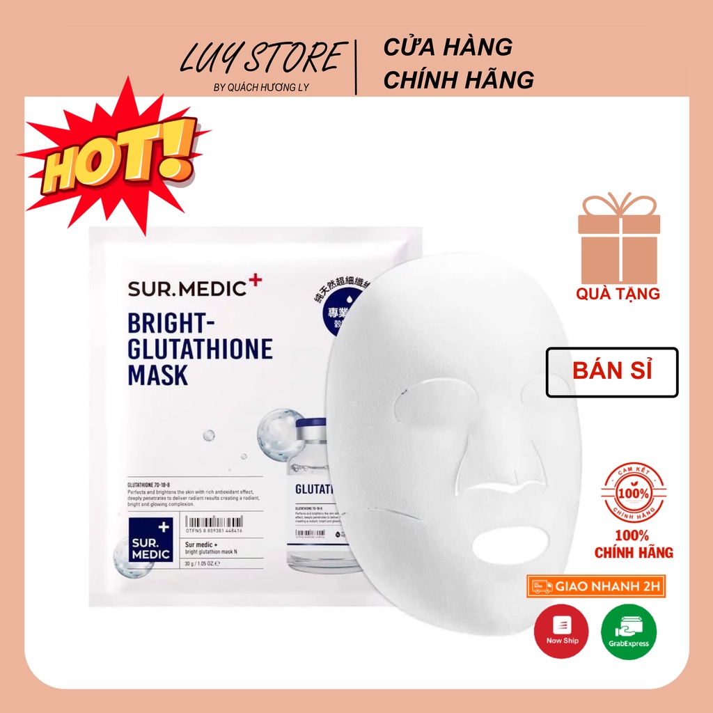 Mặt nạ dưỡng trắng Sur.medic bright glutathion mask