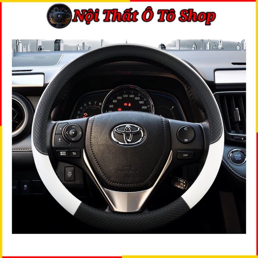 Bọc Vô Lăng SPARCO Xe Ô Tô Cao Cấp - Da Pha Nỉ Mềm Mại Chắc Tay Lái - MÀU ĐỎ ĐEN SIZE 38 | Nội Thất Ô Tô Shop
