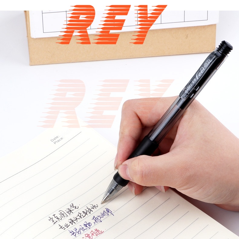 HỘP 24 cây bút bi dạng bấm ngòi 0.7mm Baoke B19