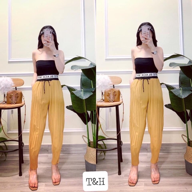 Quần bom cạp chữ
