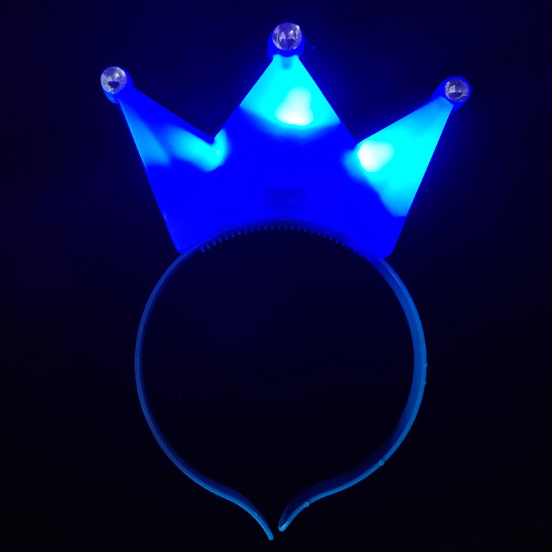 Băng Đô Hình Vương Miện Có Đèn LED Lấp Lánh