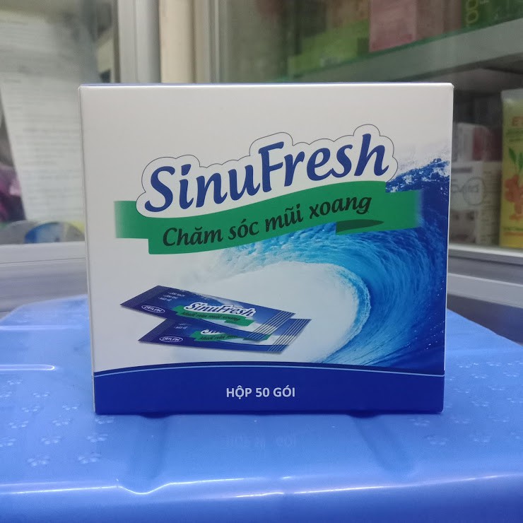 Hộp 50 gói muối rửa mũi xoang Sinufresh cát linh