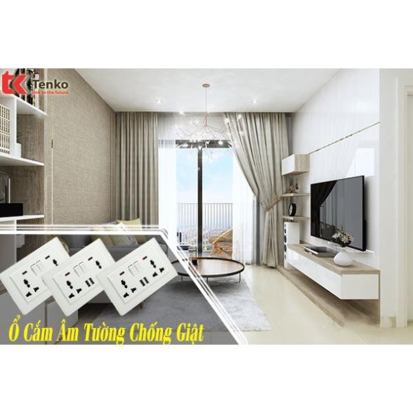 [ Chính Hãng ] Ổ Cắm USB Âm Tường Cổng Sạc 5V - 2100mAh Chống Giật Có Công Tắc Nguồn TK-TT-126