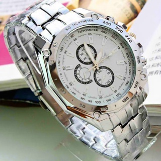 Đồng hồ thạch anh chất liệu thép không gỉ thiết kế sang trọng