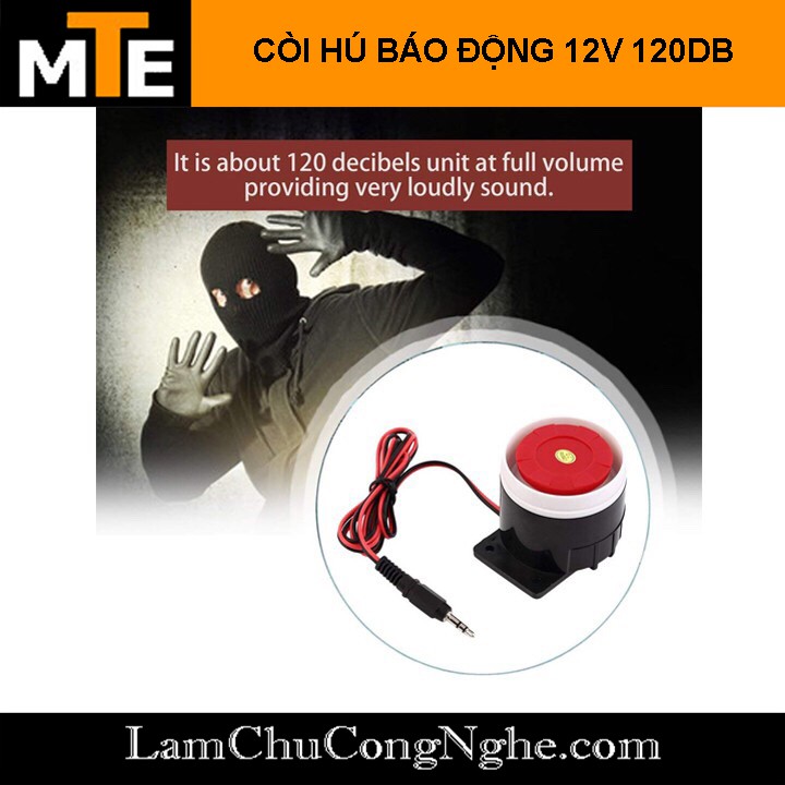 Còi hú báo động công suất lớn 12V 120db