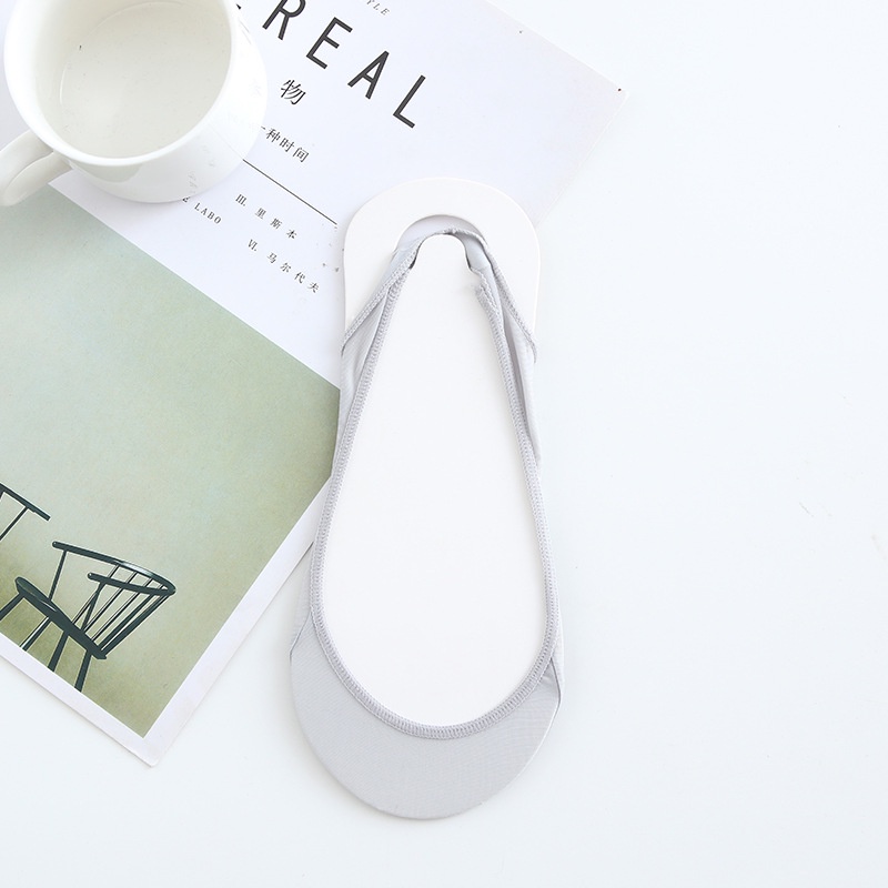 Set 4 Đôi Vớ Cotton Màu Trơn Thoáng Khí Chống Trượt Dành Cho Nữ