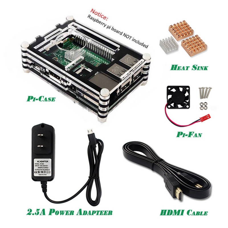 Mới Bộ Nguồn 5v 2.5a Cho Raspberry Pi 2 / 3 Model B