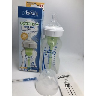 Bình sữa dr.brown's cổ rộng options plus 150ml và 270ml - made in usa