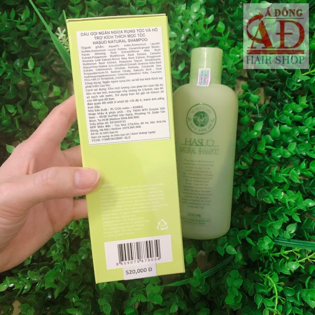 [Chính hãng] [Siêu rẻ] Hasuo Natural Shampoo - Dầu gội ngăn rụng tóc và kích thích mọc tóc HÀN QUỐC 300ML