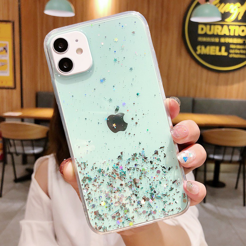 Ốp điện thoại mềm họa tiết kim tuyến lấp lánh cho IPhone 12 Pro Max 11 SE 2020 6s plus 7 8 plus X XR XS MAX | BigBuy360 - bigbuy360.vn