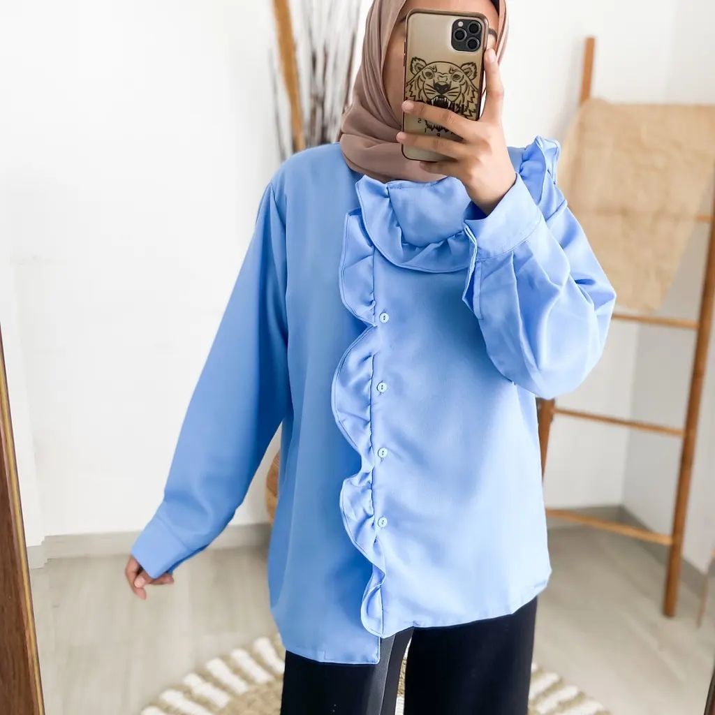 Áo Sơ Mi Julisha Cotton Dài Tay Thân Thiện Với Môi Trường Kiểu Hàn Quốc Cho Mẹ Bỉm Sữa