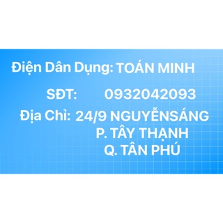 TOÁN MINH ĐỒ ĐIỆN