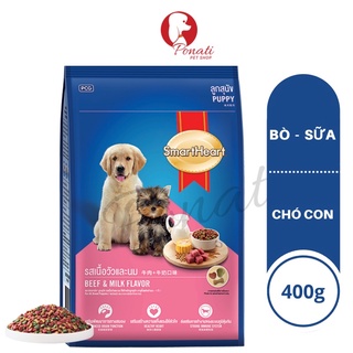 Thức Ăn Hạt Chó Con Smartheart Puppy Beef & Milk - 400g