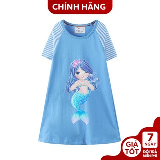 [Mã FABRR5501 giảm 100% đơn 0Đ] Váy hè bé gái họa tiết nàng tiên cá HN8 Jumping Meters