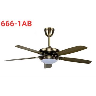 Quạt Trần Đèn 666-1AB Nhập Khẩu 5 Cánh, Quạt Trần Trang Trí Phòng Khách