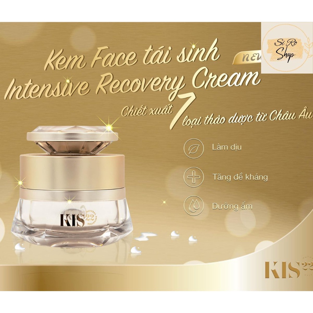 Kem face dưỡng da KIS22 Intensive Recovery Cream, kem dưỡng ẩm, phục hồi sau tái tạo da 30ml – Chính hãng MaxiCorp
