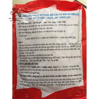 Bịch mồi câu cá Đinh Đồng Diêu - D1, D2, D3