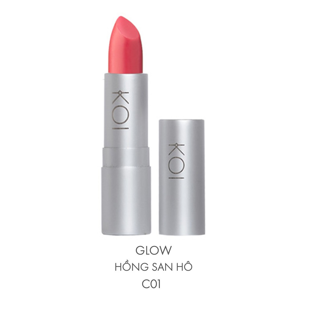 SON LÌ KHÔNG CHÌ MỀM MÔI KOI CHIC - HỒNG SAN HÔ - GLOW C01