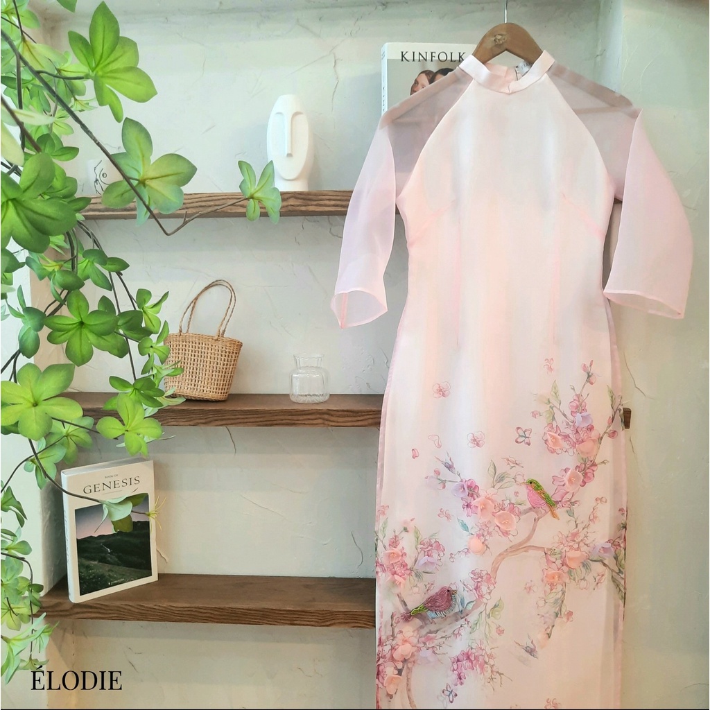 Áo Dài Cách Tân Nhược Vũ Đính Kết Cao Cấp