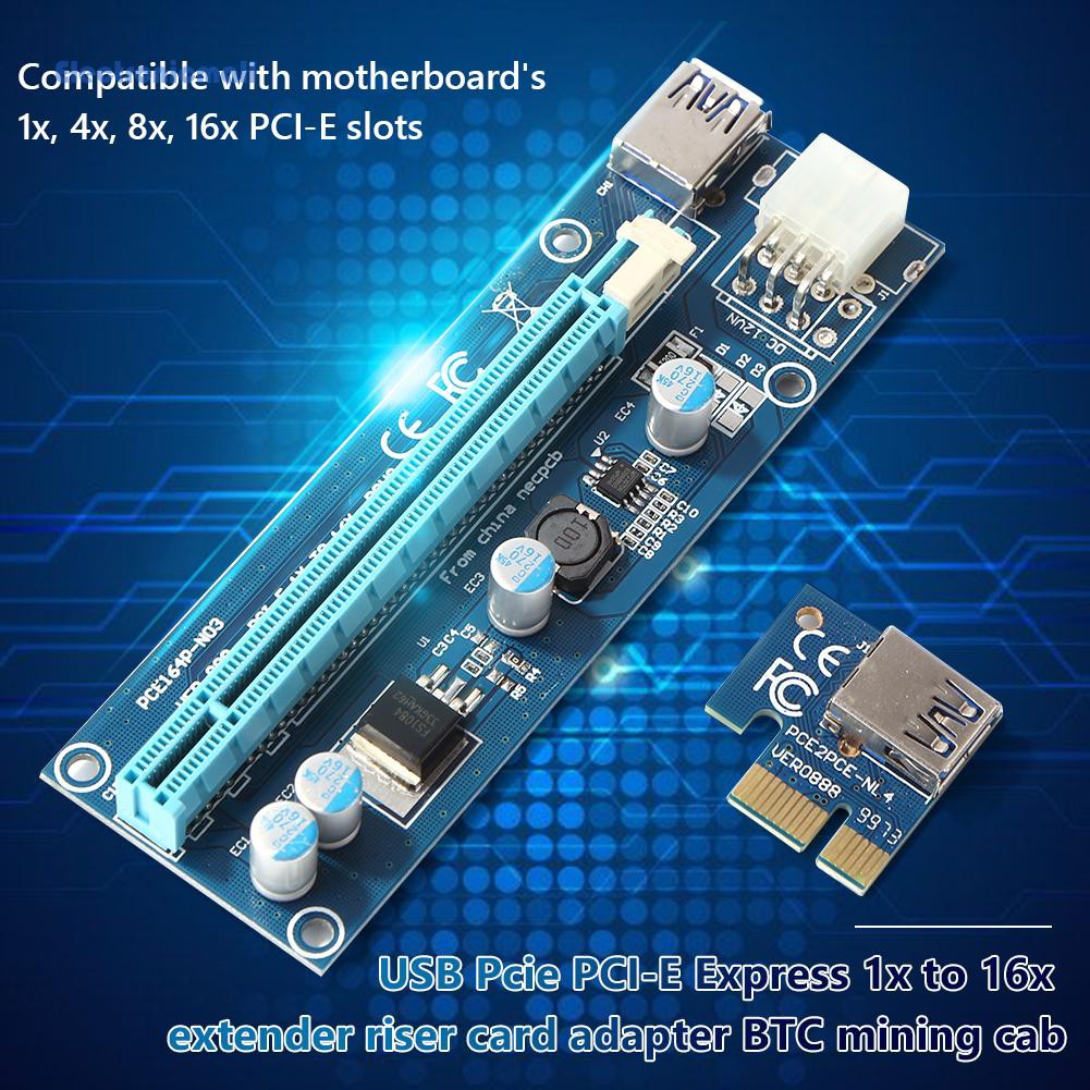 Thiết Bị Chuyển Đổi Pci Express 1x Sang 16x 6 Pin Pci-E Power | BigBuy360 - bigbuy360.vn