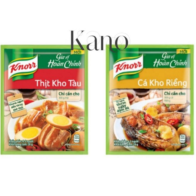 Gia vị Thịt Kho Tàu Knorr 28gr / Cá Kho Riềng / Thịt kho / Canh chua