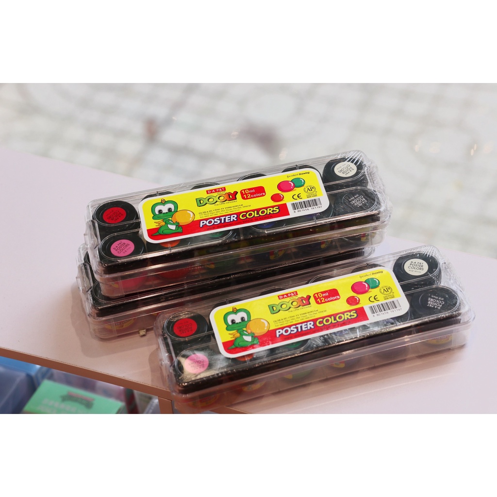 Màu poster, màu bột Dooly DongA 12 màu - 10ml/ 30ml