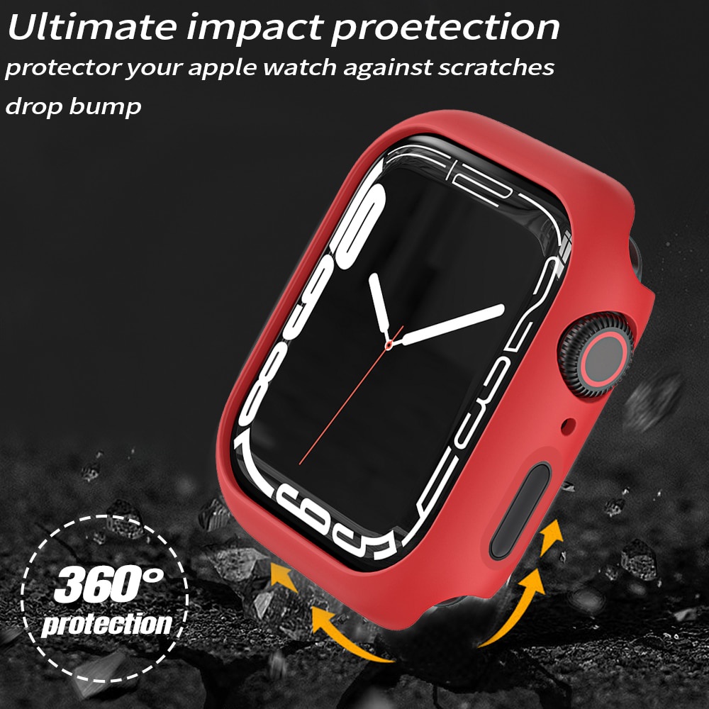 Vỏ PC cứng nhám bảo vệ mặt đồng hồ thích hợp cho Apple Watch 7 iWatch 7 41mm 45mm