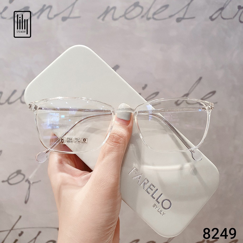 Gọng kính mắt thời trang Lilyeyewear vuông nhựa dẻo, thanh mảnh nhiều màu độc đáo 8249 | BigBuy360 - bigbuy360.vn