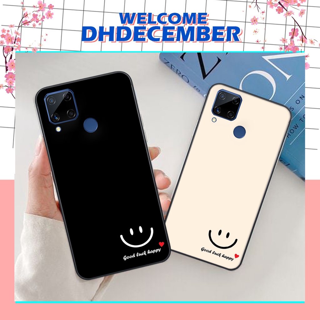 Ốp lưng Realme C15 in hình nice ,good luck happy ốp xinh viền dẻo đẹp chất
