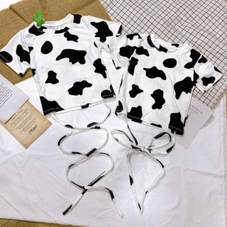 ÁO CROPTOP ĐAN CHÉO BỤNG BÒ SỮA