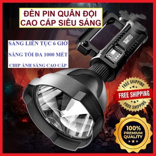 Đèn pin cầm tay siêu sáng chiếu xa 1000m chống thấm nước
